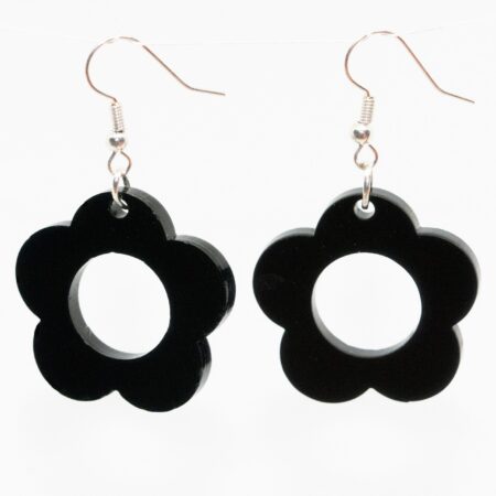 Örhängen Svart blomma