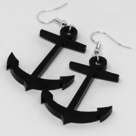 Örhängen Svart ankare