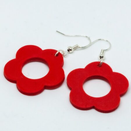 Örhängen Mörkröd blomma