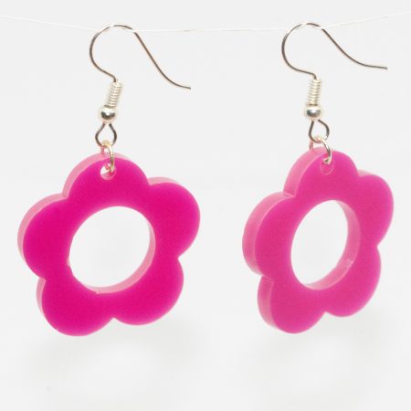 Örhängen Mörkrosa blomma