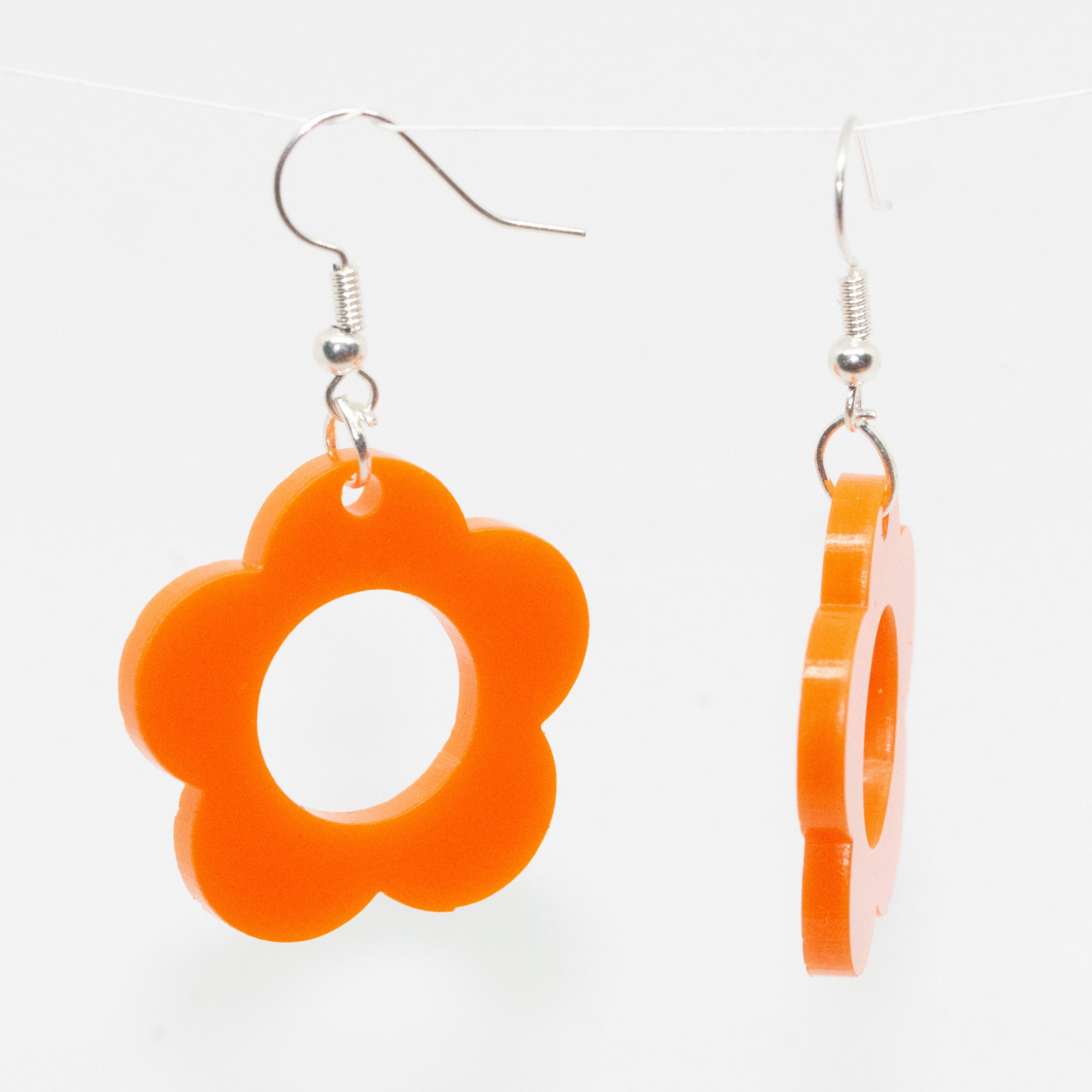 Örhängen Orange blomma - Bild 2