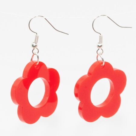 Örhängen Röd blomma